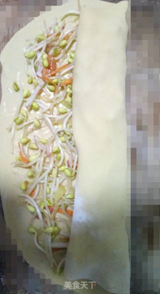 萝卜豆芽菜卷的做法步骤：5