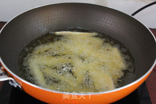 酥脆白薯条的做法步骤：6