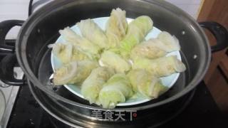 浇汁白菜卷的做法步骤：8