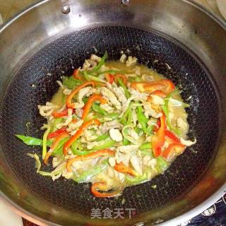 青红椒炒肉丝的做法步骤：9