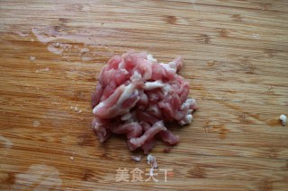 青菜肉丝鸡蛋面的做法步骤：2