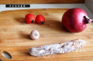 中式香肠意面的做法步骤：1