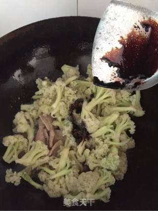 花菜炒肉片的做法步骤：9