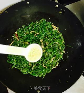 扁豆炒肉丝的做法步骤：11