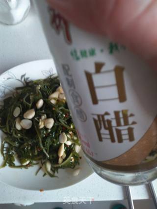 睫毛菜拌杏仁的做法步骤：5
