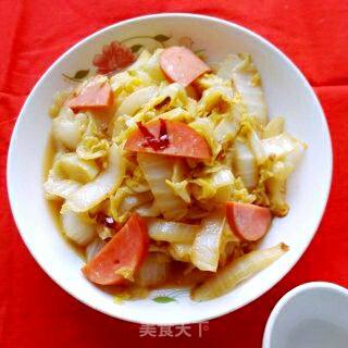 肉肠辣炒大白菜的做法步骤：10