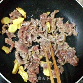 炒牛肉的做法步骤：4