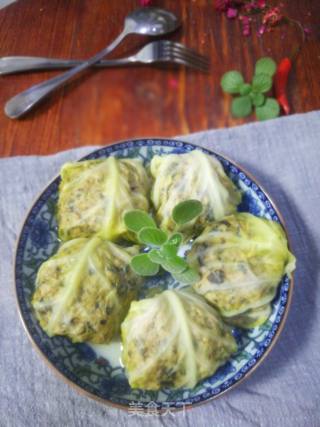 肉酿包菜卷的做法步骤：7