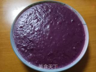 牛奶紫薯蒸糕的做法步骤：7