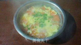 鸡蛋美食——酸甜口味番茄蛋花汤的做法步骤：9