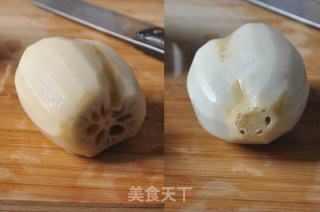 莲藕红豆绿豆汤的做法步骤：4