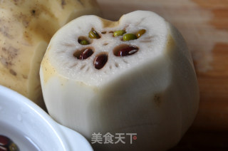 莲藕红豆绿豆汤的做法步骤：6