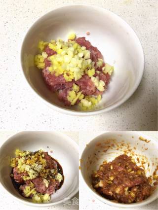 香松豆苗肉丸汤的做法步骤：3