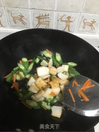 秋葵鱼豆腐的做法步骤：4
