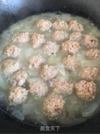 秋季滋阴润肺～～～冬瓜莲藕肉丸汤的做法步骤：16