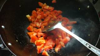 鸡蛋美食——小餐馆里的番茄炒蛋(特色海绵鸡蛋版)的做法步骤：7