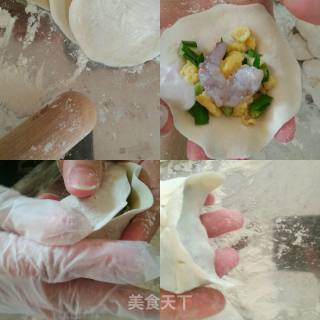 虾仁韭菜鸡蛋饺的做法步骤：3