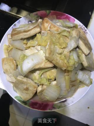 家常白菜烧豆腐的做法步骤：6
