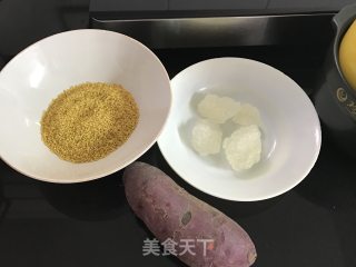 紫薯小米粥的做法步骤：1