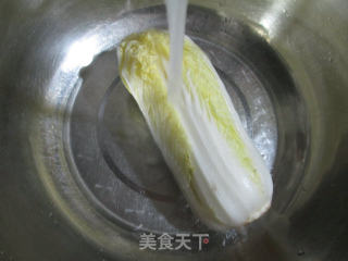 香菇面结煮娃娃菜的做法步骤：2
