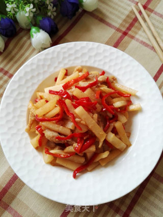 五花肉炒凉薯的做法步骤：8