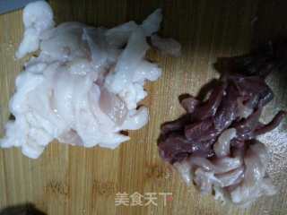 青椒毛豆肉丝的做法步骤：1
