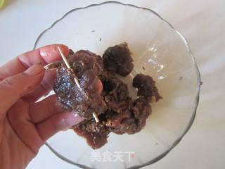 孜然牙签肉的做法步骤：6