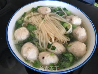 葱香肉丸汤面的做法步骤：11