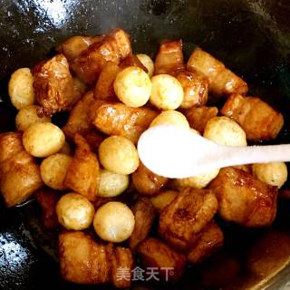 五花肉烧鹌鹑蛋的做法步骤：10