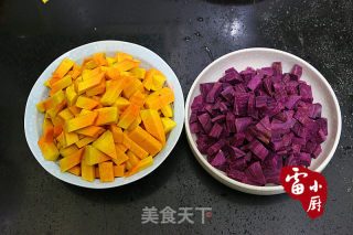 【Me制豆浆实验室】之南瓜紫薯冻的做法步骤：1