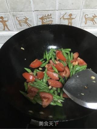 番茄四季豆的做法步骤：3