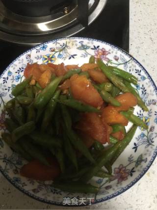 番茄四季豆的做法步骤：4