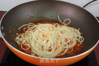 鲜虾茄汁意面的做法步骤：7