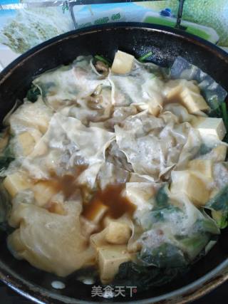 菠菜粉条炖肉的做法步骤：10