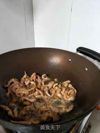 豆角炒肉丝的做法步骤：5