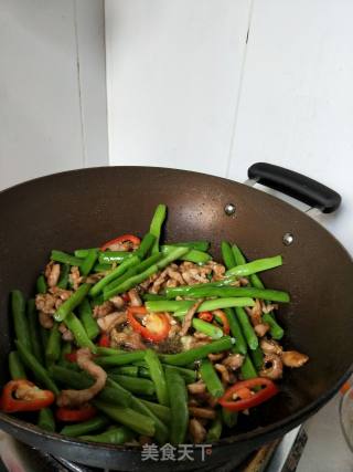 豆角炒肉丝的做法步骤：7