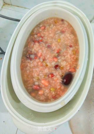 【懒人的福利】隔水电炖锅版红枣杂粮粥的做法步骤：6