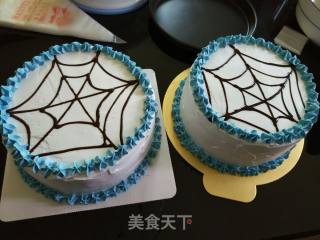 蜘蛛侠生日蛋糕的做法步骤：14