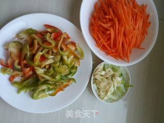 胡萝卜炒青椒丝的做法步骤：4