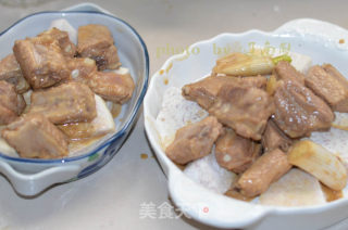 香芋蒸排骨的做法步骤：9