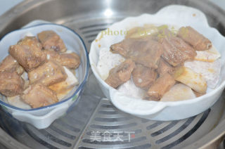 香芋蒸排骨的做法步骤：10