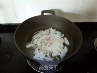 韭花炒墨斗片的做法步骤：7