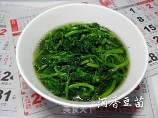 酒香豆苗的做法步骤：3