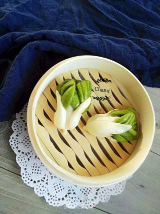 仿真白菜馒头-花样面食的做法步骤：9