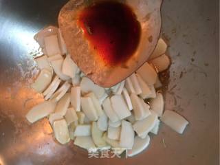 黄芽菜肉丝炒年糕的做法步骤：7