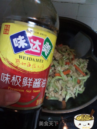 菜花炒肉的做法步骤：8