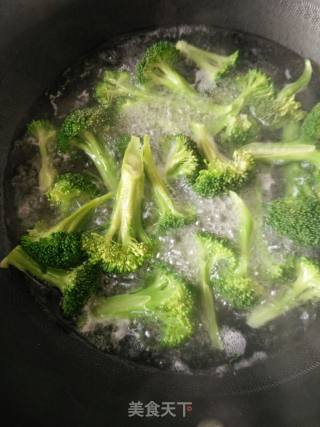 西兰花炒火腿香菇的做法步骤：2