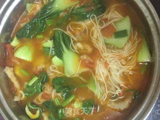 西红柿茄子肉丝面的做法步骤：18