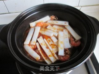 麻辣砂锅年糕的做法步骤：7