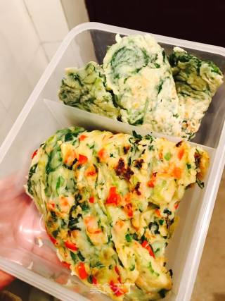 好吃不腻营养丰富的蔬菜煎饼的做法步骤：5